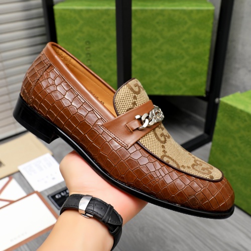 Replica Gucci Oxfords Shoes For Men #1243845 $82.00 USD for Wholesale