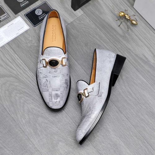 Replica Versace Leather Shoes For Men #1243902 $82.00 USD for Wholesale