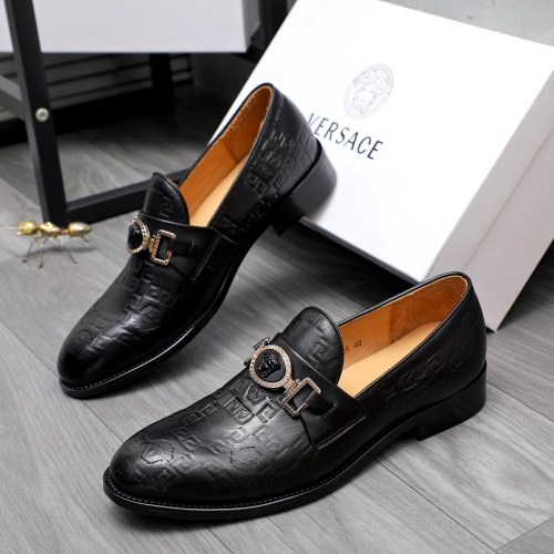 Versace Leather Shoes For Men #1243903 $82.00 USD, Wholesale Replica Versace Leather Shoes