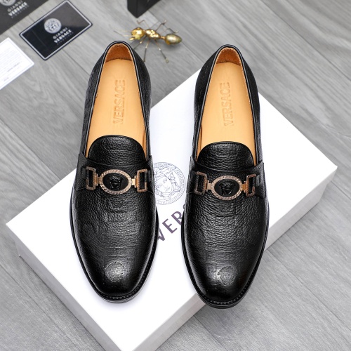 Replica Versace Leather Shoes For Men #1243904 $82.00 USD for Wholesale