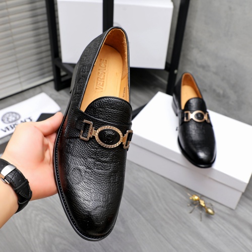 Replica Versace Leather Shoes For Men #1243904 $82.00 USD for Wholesale