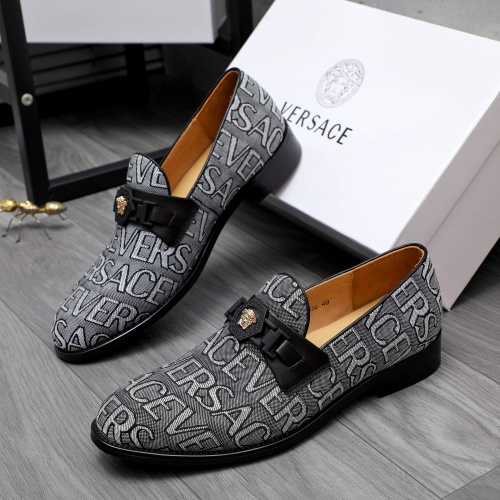 Versace Leather Shoes For Men #1243906 $82.00 USD, Wholesale Replica Versace Leather Shoes