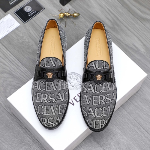 Replica Versace Leather Shoes For Men #1243906 $82.00 USD for Wholesale