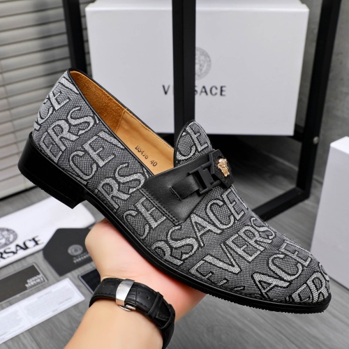 Replica Versace Leather Shoes For Men #1243906 $82.00 USD for Wholesale