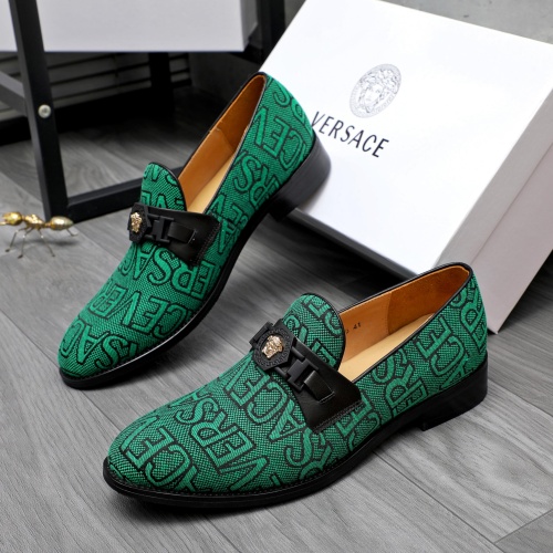 Versace Leather Shoes For Men #1243907 $82.00 USD, Wholesale Replica Versace Leather Shoes