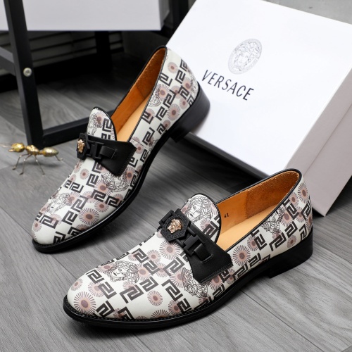 Versace Leather Shoes For Men #1243917 $82.00 USD, Wholesale Replica Versace Leather Shoes