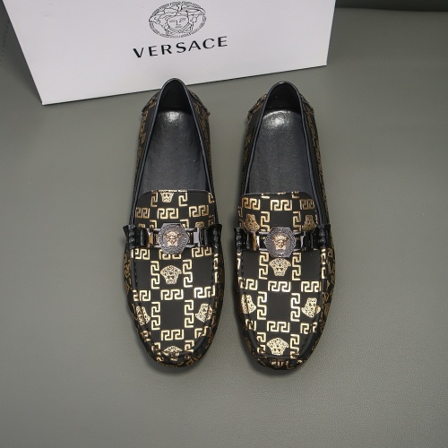 Replica Versace Leather Shoes For Men #1243919 $68.00 USD for Wholesale