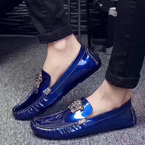 Replica Versace Leather Shoes For Men #1243920 $68.00 USD for Wholesale