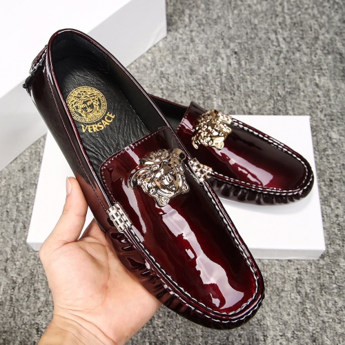 Versace Leather Shoes For Men #1243921 $68.00 USD, Wholesale Replica Versace Leather Shoes