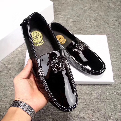 Versace Leather Shoes For Men #1243922 $68.00 USD, Wholesale Replica Versace Leather Shoes