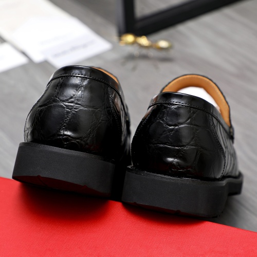 Replica Salvatore Ferragamo Leather Shoes For Men #1243972 $88.00 USD for Wholesale