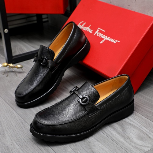 Salvatore Ferragamo Leather Shoes For Men #1243988 $88.00 USD, Wholesale Replica Salvatore Ferragamo Leather Shoes