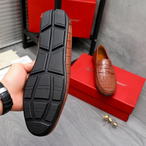 Replica Salvatore Ferragamo Leather Shoes For Men #1243991 $68.00 USD for Wholesale