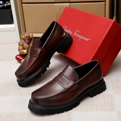 Salvatore Ferragamo Leather Shoes For Men #1243993 $85.00 USD, Wholesale Replica Salvatore Ferragamo Leather Shoes