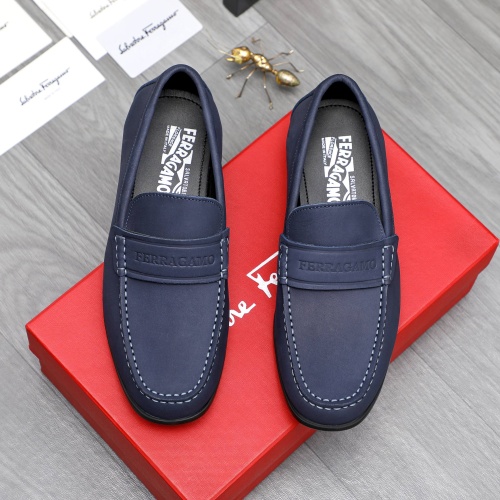 Replica Salvatore Ferragamo Leather Shoes For Men #1243998 $82.00 USD for Wholesale