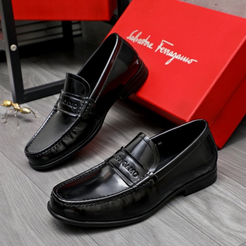 Salvatore Ferragamo Leather Shoes For Men #1244002 $82.00 USD, Wholesale Replica Salvatore Ferragamo Leather Shoes