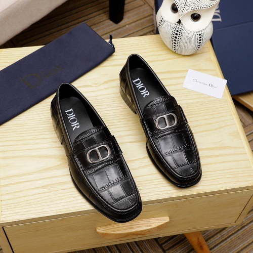 Replica Christian Dior Leather Shoes For Men #1244033 $85.00 USD for Wholesale