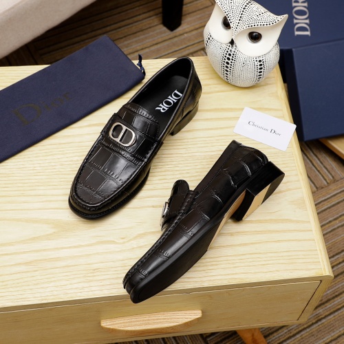 Replica Christian Dior Leather Shoes For Men #1244033 $85.00 USD for Wholesale