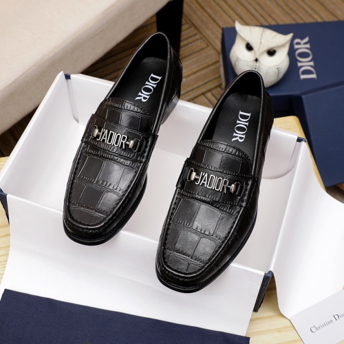 Christian Dior Leather Shoes For Men #1244035 $85.00 USD, Wholesale Replica Christian Dior Leather Shoes