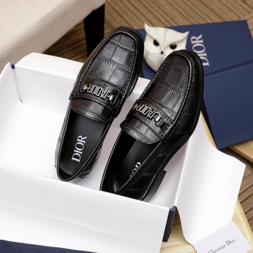 Replica Christian Dior Leather Shoes For Men #1244035 $85.00 USD for Wholesale