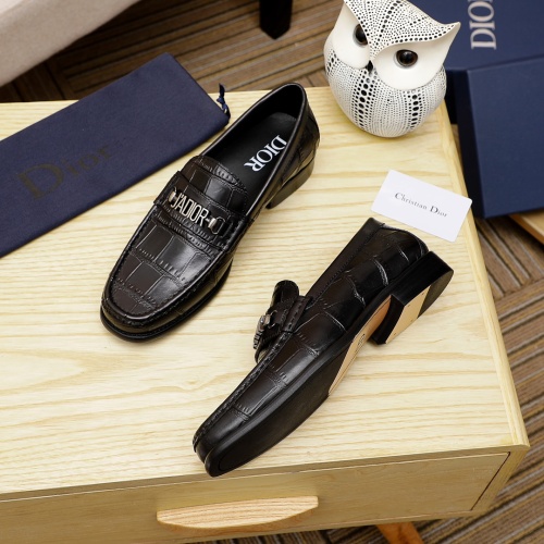 Replica Christian Dior Leather Shoes For Men #1244035 $85.00 USD for Wholesale