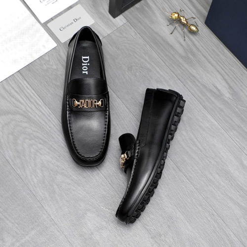 Replica Christian Dior Leather Shoes For Men #1244036 $68.00 USD for Wholesale