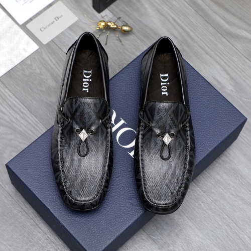 Christian Dior Leather Shoes For Men #1244038 $68.00 USD, Wholesale Replica Christian Dior Leather Shoes