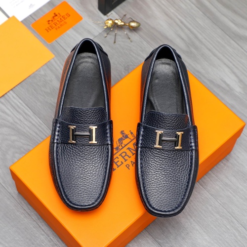 Replica Hermes Leather Shoes For Men #1244041 $68.00 USD for Wholesale