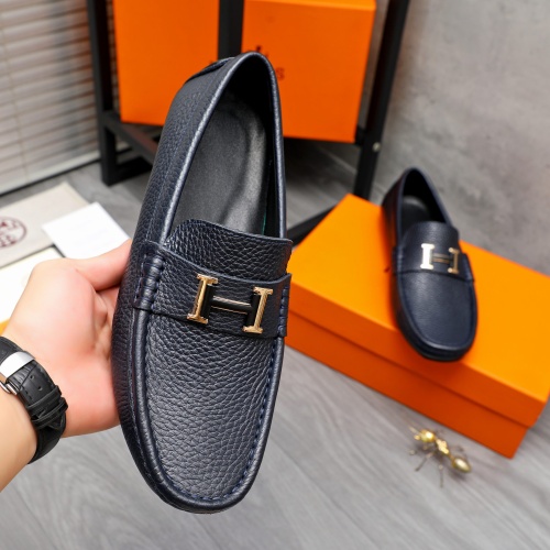 Replica Hermes Leather Shoes For Men #1244041 $68.00 USD for Wholesale