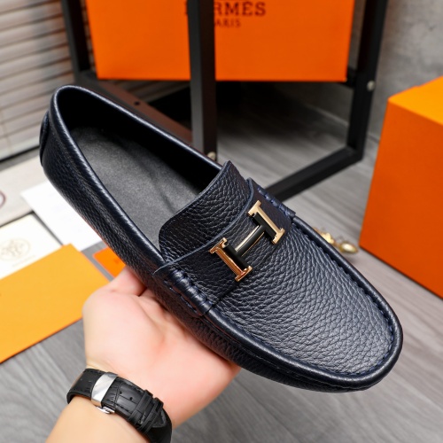 Replica Hermes Leather Shoes For Men #1244041 $68.00 USD for Wholesale