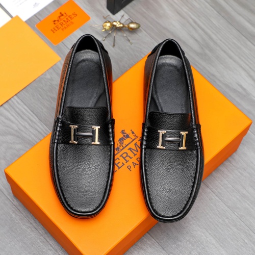 Replica Hermes Leather Shoes For Men #1244042 $68.00 USD for Wholesale