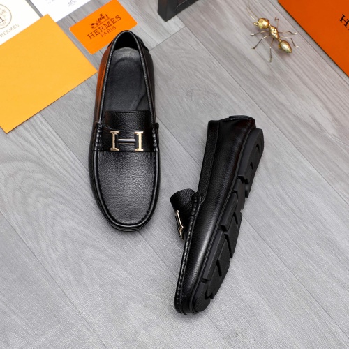 Replica Hermes Leather Shoes For Men #1244042 $68.00 USD for Wholesale