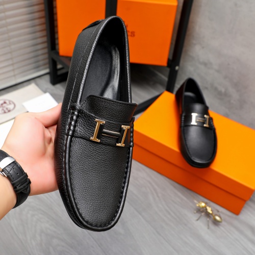 Replica Hermes Leather Shoes For Men #1244042 $68.00 USD for Wholesale