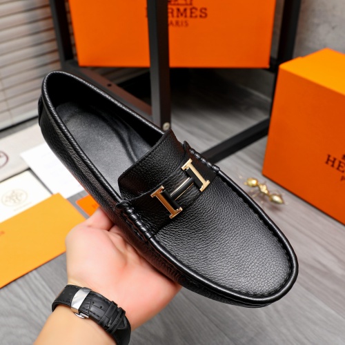 Replica Hermes Leather Shoes For Men #1244042 $68.00 USD for Wholesale