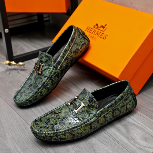 Hermes Leather Shoes For Men #1244044 $68.00 USD, Wholesale Replica Hermes Leather Shoes