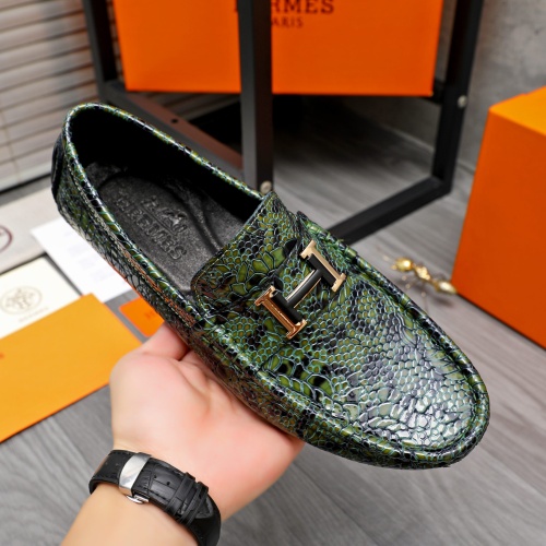 Replica Hermes Leather Shoes For Men #1244044 $68.00 USD for Wholesale