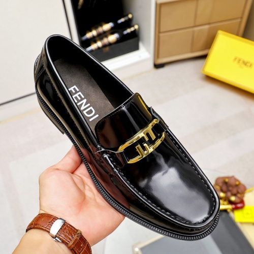 Replica Fendi Leather Shoes For Men #1244064 $85.00 USD for Wholesale