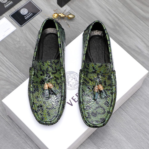 Versace Leather Shoes For Men #1244078 $68.00 USD, Wholesale Replica Versace Leather Shoes