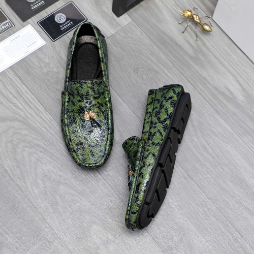 Replica Versace Leather Shoes For Men #1244078 $68.00 USD for Wholesale