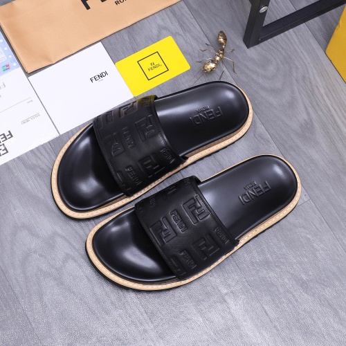 Replica Fendi Slippers For Men #1244091 $52.00 USD for Wholesale