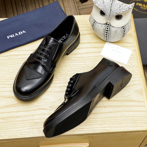 Replica Prada Leather Shoes For Men #1244306 $108.00 USD for Wholesale