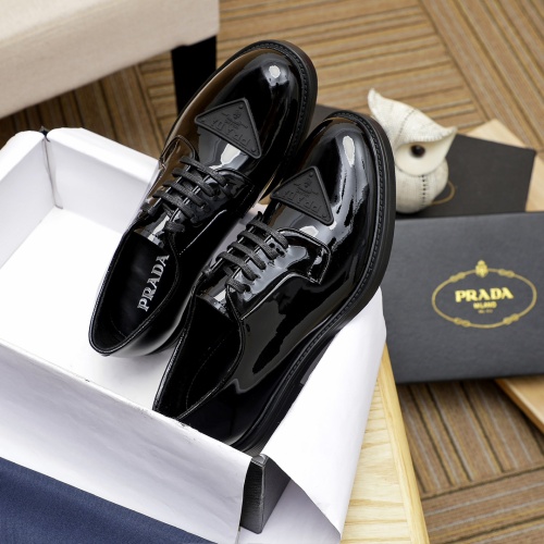 Replica Prada Leather Shoes For Men #1244309 $108.00 USD for Wholesale