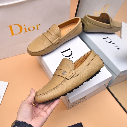 Replica Christian Dior Leather Shoes For Men #1244310 $80.00 USD for Wholesale