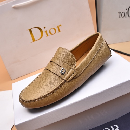 Replica Christian Dior Leather Shoes For Men #1244310 $80.00 USD for Wholesale