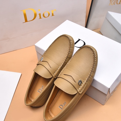 Replica Christian Dior Leather Shoes For Men #1244310 $80.00 USD for Wholesale