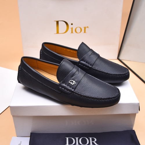 Christian Dior Leather Shoes For Men #1244311 $80.00 USD, Wholesale Replica Christian Dior Leather Shoes