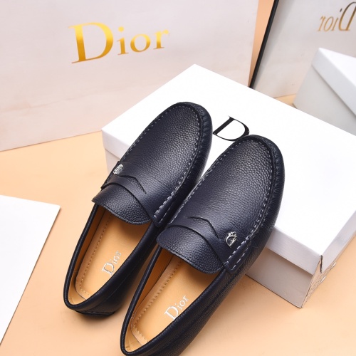 Replica Christian Dior Leather Shoes For Men #1244311 $80.00 USD for Wholesale