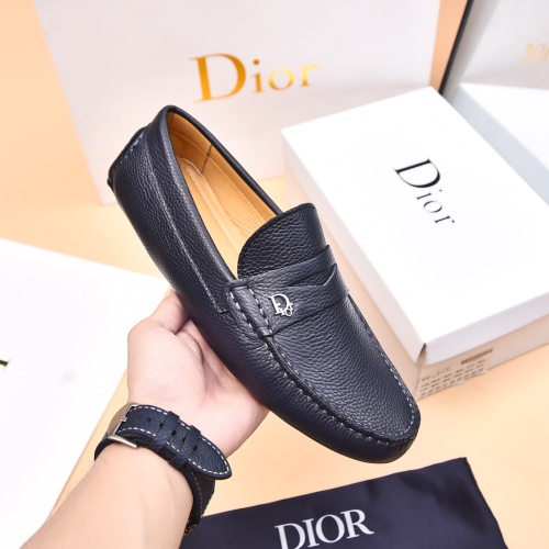 Replica Christian Dior Leather Shoes For Men #1244311 $80.00 USD for Wholesale