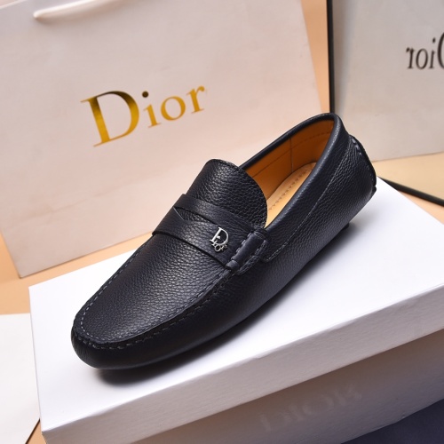 Replica Christian Dior Leather Shoes For Men #1244311 $80.00 USD for Wholesale