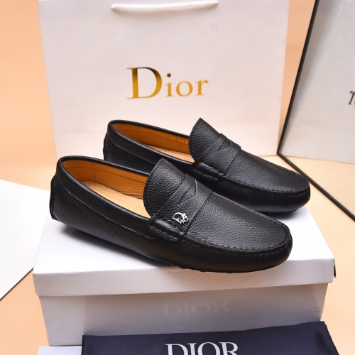 Christian Dior Leather Shoes For Men #1244312 $80.00 USD, Wholesale Replica Christian Dior Leather Shoes